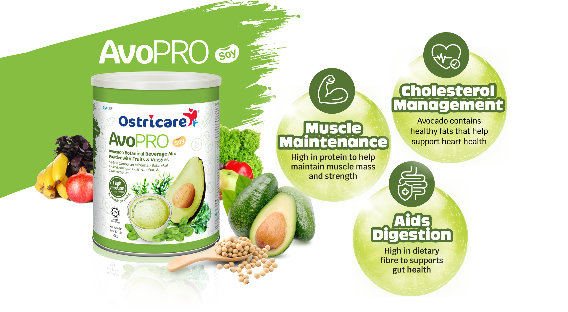 AvoPRO Soy Muscle Maintenance Cholesterol Management Aids Digestion
